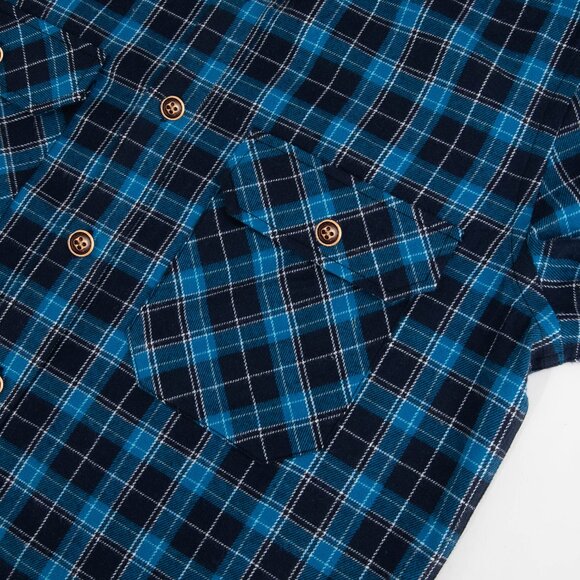 Flannel Shirt with Elbow Patch Pawprint - Picture 3 of 12